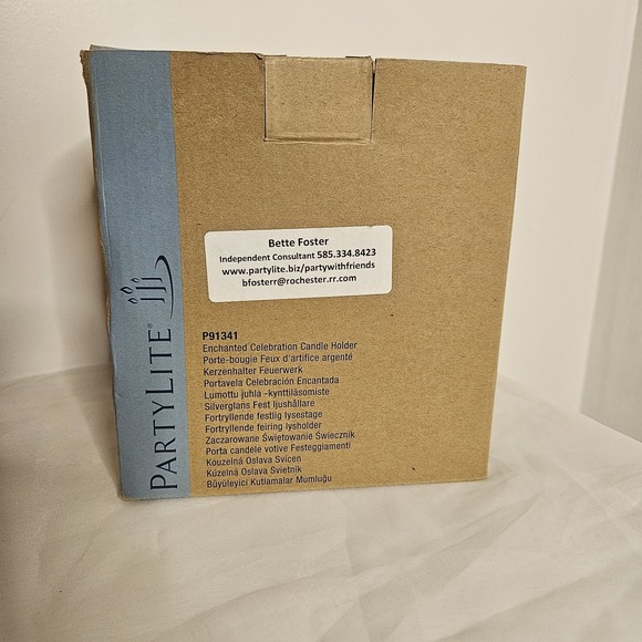 Partylite Enchanted Celebration Silver‎ Candle Holder P 91341 NIB Retired - Picture 2 of 11